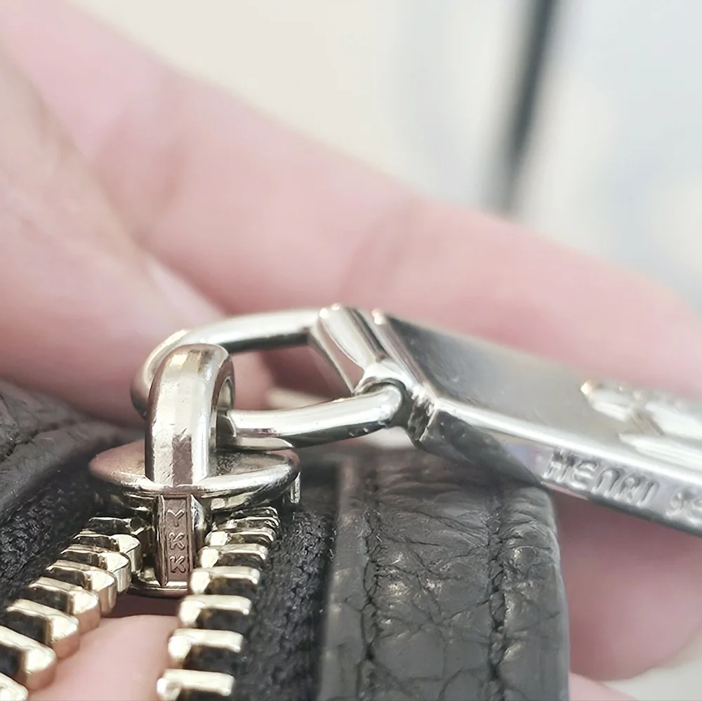 henri bendel Black Leather Tote with Grommet Strap Details